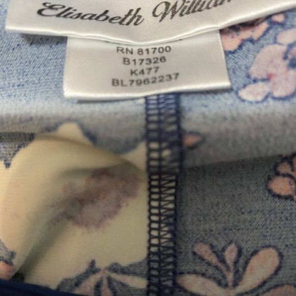 Elisabeth Williams Blue Floral print dress, size 2XL - Picture 5 of 5